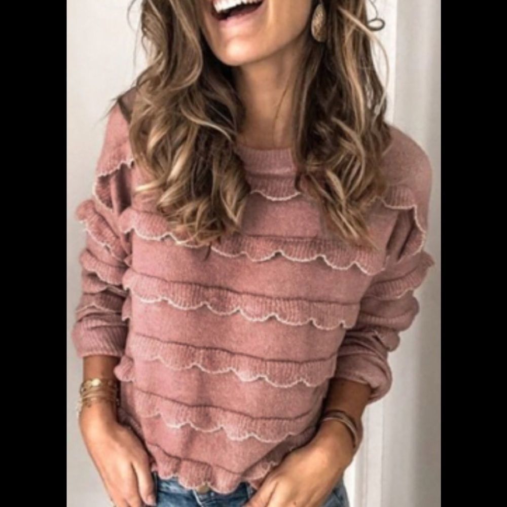 Cascade Ruffle Sweater